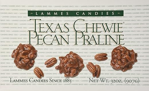 Lammes Candies Texas Chewie Pecan Pralines, 32 Oz Box