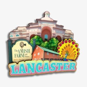 Lancaster Pennsylvania USA America Fridge Magnet Wooden Collection 3D Wood Handmade Travel City Souvenirs Refrigerator Magnet Home Decoration Gift -406