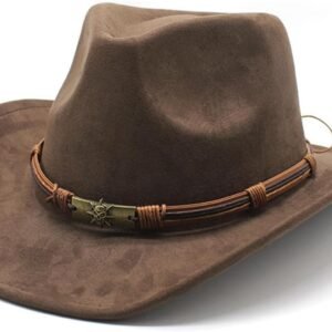 LIDHAY Cowboy Hat for Women and Men Western Cowgirl Hats Suede Cowboy Hat for Rodeo, Farming,Traveling,Outdoor Work