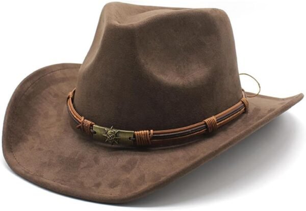 LIDHAY Cowboy Hat for Women and Men Western Cowgirl Hats Suede Cowboy Hat for Rodeo, Farming,Traveling,Outdoor Work
