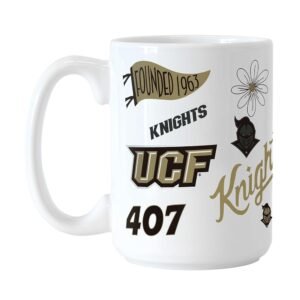 Logo Brands NCAA Native 15 oz Ceramic Coffee Mug - All Over Campus & Local Icons Design, Microwave Safe, Bold Team Colors- Gift For Alumni & Students