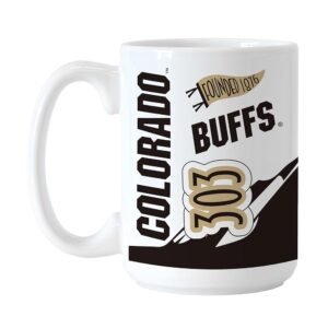 Logo Brands NCAA Native 15 oz Ceramic Coffee Mug - All Over Campus & Local Icons Design, Microwave Safe, Bold Team Colors- Gift For Alumni & Students