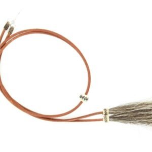 M&F Western Genuine Leather Stampede Strings with Horsehair Tassels, 24"
