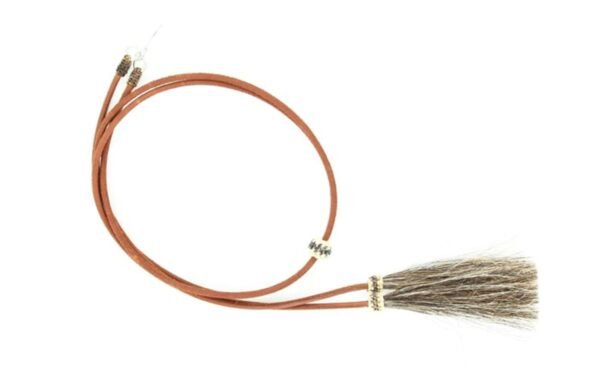 M&F Western Genuine Leather Stampede Strings with Horsehair Tassels, 24"