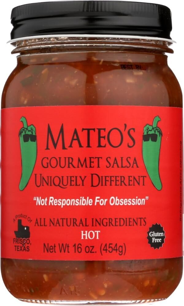 Mateo's Gourmet Salsa 16 Oz (Pack of 2) (Hot) by Mateo's