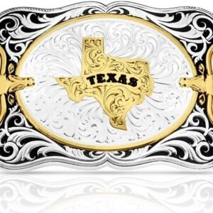 Montana Silversmiths Western Lifestyle Texas/Longhorn Made in the USA Belt Buckle
