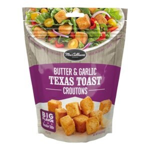 Mrs. Cubbison's Premium Texas Toast Croutons | Butter & Garlic | 5 Ounce, Pack of 9 | Crunchy Salad Topper