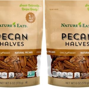Nature's Eats Pecan Halves, 6 Ounce (Pack of 2)