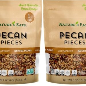 Nature's Eats Pecan Pieces, 6 Ounce (Pack of 2)