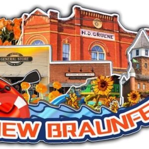 New Braunfels Texasl USA Magnet Fridge Magnet Wooden 3D Landmarks Travel Collectible Souvenirs Decoration Handmade -2205