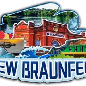 New Braunfels Texasl USA Magnet Fridge Magnet Wooden 3D Landmarks Travel Collectible Souvenirs Decoration Handmade -2206