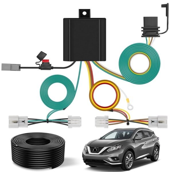Nilight 4 Pin Trailer Wiring Harness Kit 56267 Vehicle Standard 4 Way Connector Custom for 2015 2016 2017 2018 2019 2020 2021 2022 2023 2024 Nissan Murano Simple Fit Tow Hitch...