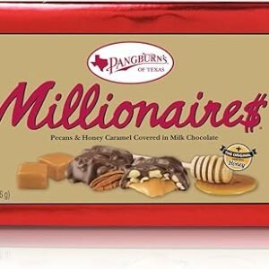 Pangburn's Millionaires Candy Box 9.75 Ounce Pangburn's Millionaires Candy Box 9.75 Ounce; Buttery Pecans, Creamy Caramel, Honey, and Mouthwatering Milk Chocolate; Texas Born, and Loved by All