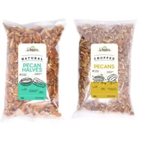 Pecan Bundle – 2 lb Natural Halves + 2 lb Chopped Pecans (4 lbs Total) | Fresh Premium Pecans | Bulk Nuts for Baking, Cooking & Snacking