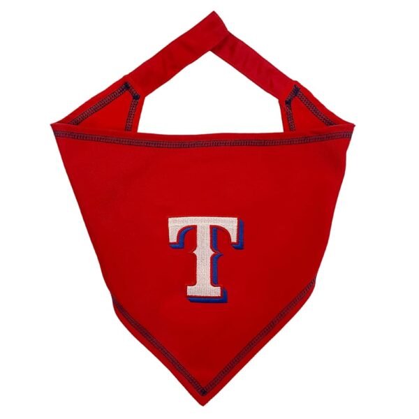 Pets First MLB Texas Rangers TIE Bandana, Size Small/Medium. Dog Bandana Scarf Bib for Pet Cat Dog. The Ultimate Game-Day, Party Bandana