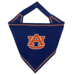 Pets First NCAA Auburn Tigers Tie Bandana, Small/Medium. Dog Bandana Scarf Bib for Pet Cat Dog. The Ultimate Game-Day, Party Bandana (AU-3550-S-M)