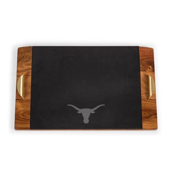 PICNIC TIME NCAA Unisex-Adult NCAA Covina Acacia and Slate Serving Tray, Charcuterie Board Set