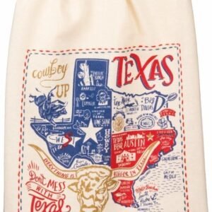 Primitives By Kathy LOL Made You Smile Dish Towel, Texas 28" X 28"