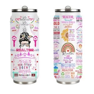 Realtor Gifts, Closing Gifts For Realtors, Gift For A Real Estate Agent Tumbler 17oz, Realtors Presents For Women, Funny Real Estate Presents For Realtors, Salesman Birthday...