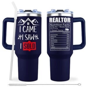 Realtor Gifts for Women Men, Realtor Supplies, Real Estate Agent Gifts, Gifts for Realtors at Closing, Closing Gifts for Realtors, Real Estate Agent Supplies 1 Pc 40oz Tumbler...