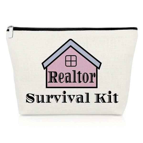 Realtor Makeup Bag Closing Gifts for Realtor Appreciation Gift for Broker Salesman Agent Real Estate Agent Gifts Cosmetic Bag Christmas Birthday Present for Realtors Friend...