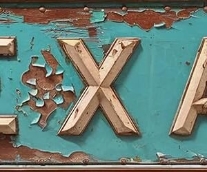 Rustic Texas Metal Tin Sign 4x16 in Vintage Wall Art with for Home Door Garden Man Cave Club and Farmhouse Decor