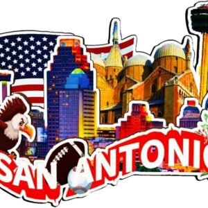 San Antonio Texas USA Magnet Fridge Magnet Wooden 3D Landmarks Travel Collectible Souvenirs Decoration Handmade -1783