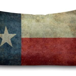 Smooffly Texas Flag Farmhouse Oblong Rectangle Throw Pillow Case Vintage Wood Texas Flag Pillow Cover Modern Cushion Case Home Decor for Living Room Patio Sofa Couch Chair 12 x...