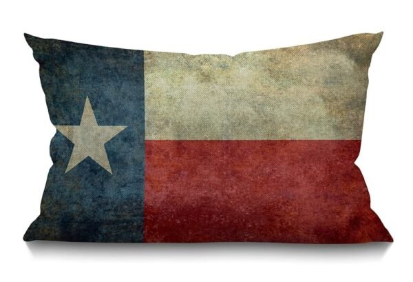 Smooffly Texas Flag Farmhouse Oblong Rectangle Throw Pillow Case Vintage Wood Texas Flag Pillow Cover Modern Cushion Case Home Decor for Living Room Patio Sofa Couch Chair 12 x...