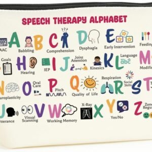 Speech Therapy Gifts: Makeup Bag for SLP, Language Therapist, Teacher & Coworkers - Appreciation & Retirement Gifts for Women