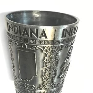 States Souvenir Metal Shot Glass Pewter Design - Texas Nashville Indiana Iowa ST. Louis Chicago Kentucky Ohio Illinois Collectible Metal Shot with Iconic Images (Indiana The...