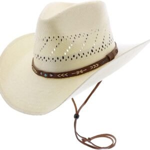 Stetson Natural Santa Fe Vented Shantung Outdoor Hat with Chin Strap TSSTFE-8334