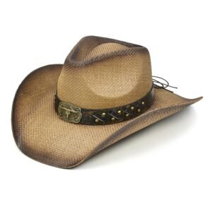 Straw Cowboy Hat for Women and Men – Western Sun Hat for Country Concert, Rodeo and Cowgirl Outfits