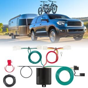 SUNPIE Trailer Wiring Harness 56350 for RAV4 2013-2018 & Avalon 2013-2018 & ES300h/250/350 2019-2023, Custom Towing Package Hitch Wiring Harness Kit w/4-Way Flat Vehicle Side...