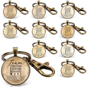 Team Thank You Gifts Bulk Employee Appreciation Keychains for Women Men Boss Nurse Vet Tech Best Team Gifts
