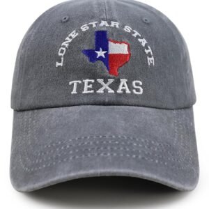 Texas Flag Hats for Men Women,Funny Adjustable Cotton Embroidered Lone Star State Baseball Cap