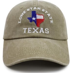 Texas Flag Hats for Men Women,Funny Adjustable Cotton Embroidered Lone Star State Baseball Cap