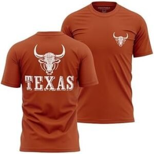 Texas Longhorn Shirts, Texas Shirt for Men, Front & Back, Austin Lonestar State Cowboy and Rodeo Fan T-Shirt