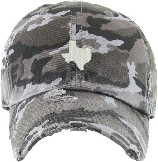 Texas Map Vintage Baseball Cap Embroidered Cotton Adjustable Distressed Dad Hat