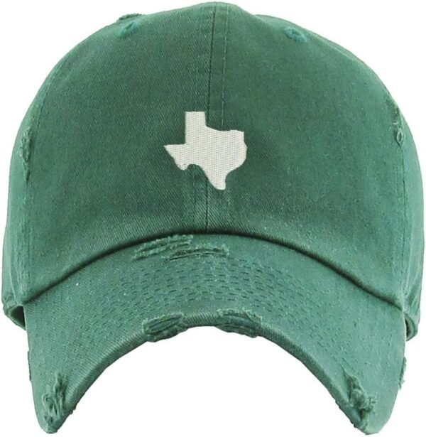 Texas Map Vintage Baseball Cap Embroidered Cotton Adjustable Distressed Dad Hat