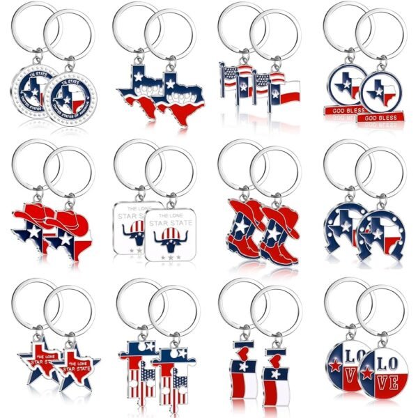 Texas Metal Keychain Gifts and Souvenirs Lone Star State Map Shaped Keychain God Bless Texas Souvenirs