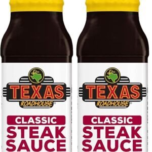 Texas Roadhouse Classic Steak Sauce, 12 oz. Bottle, Perfect Steak Marinade or Dipping Sauce, Made with Vinegar, Onion and Garlic (Pack of 2)