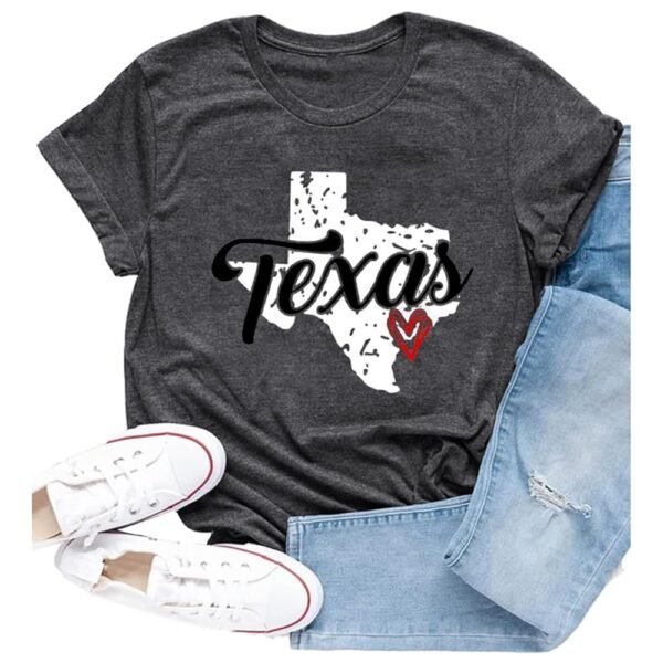 Texas Shirts for Women Texas State Map T-Shirts Texans Hometown Pride Love Tee Tops