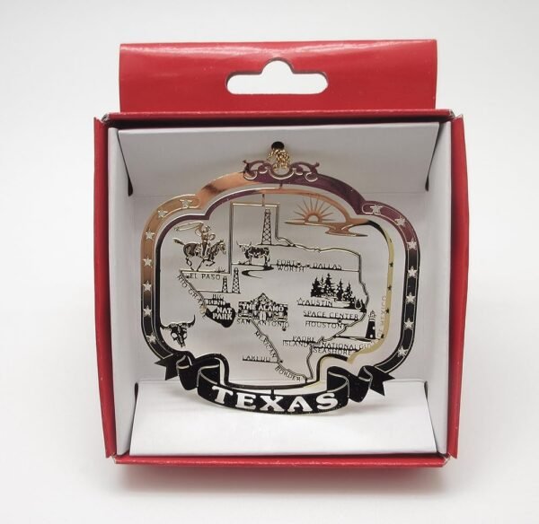 Texas State Christmas Ornament Souvenir Gift Dallas San Antonio Houston Austin +More by Nations Treasures