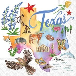 Texas State Cocktail Napkin