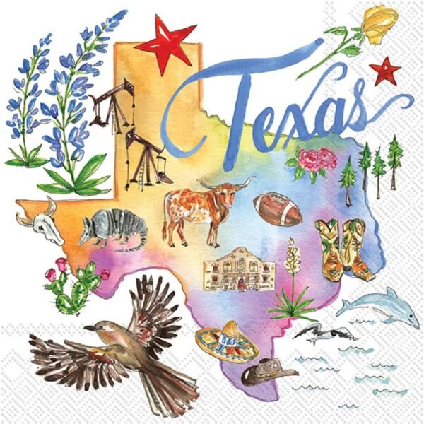 Texas State Cocktail Napkin