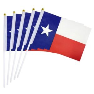 Texas State Flag Small Mini Texas Stick Flags,25 Pack