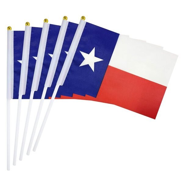 Texas State Flag Small Mini Texas Stick Flags,25 Pack