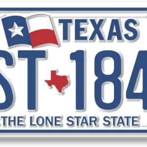 Texas State License Plate Magnet by Classic Magnets, 1.9" x 3.8", Collectible 3D Rubber Vintage-Style Souvenirs and Gifts Made in The USA