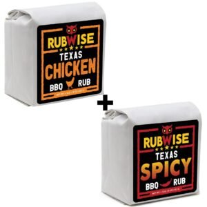 Texas Style Chicken Rub & Spicy Rub by Rubwise | BBQ Rub & Spices for Smoking & Grilling | Dry Rubs | Great on Any Meat Chicken, Turkey, Pork & Beef | NO MSG (1lb each)